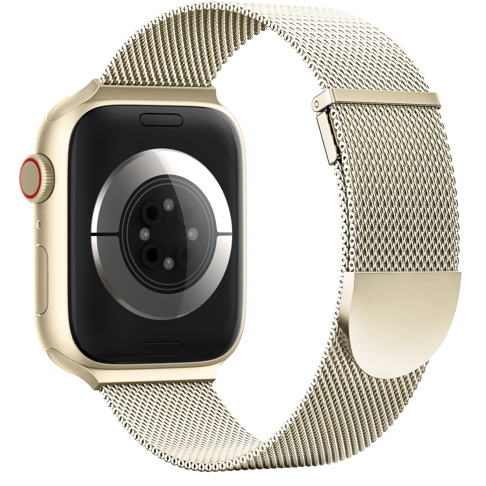 Higgs Strap Compatible with Apple Watch Straps 42mm 46mm 45mm 44mm 41mm 40mm 38mm 49mm for Women Men, Dual Magnetic Adjustable Metal Band for iWatch Series 11 10 9 8 7 6 5 4 SE Ultra 3 2 1