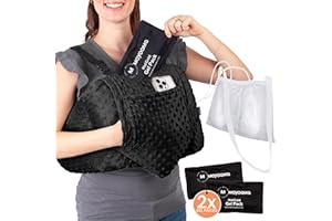 MOYOAMA Post Mastectomy Pillow Heart - 4 Pcs Protective Set - Cozy Hand Muff & 5 Built-in Pockets - Breast Surgery Must Haves,Breast Reduction Recovery Supplies, Breast Augmentation,Post Op Essentials