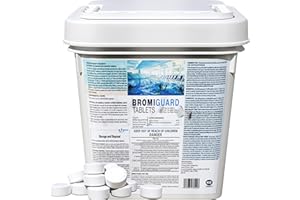 BROMIGUARD 1 Inch 2.5Lbs Bromine Tablet Sanitizer for Spas, Hot Tubs, or Swimming Pools - Pre-Stabilized, Low Odor, Chlorine Alternative