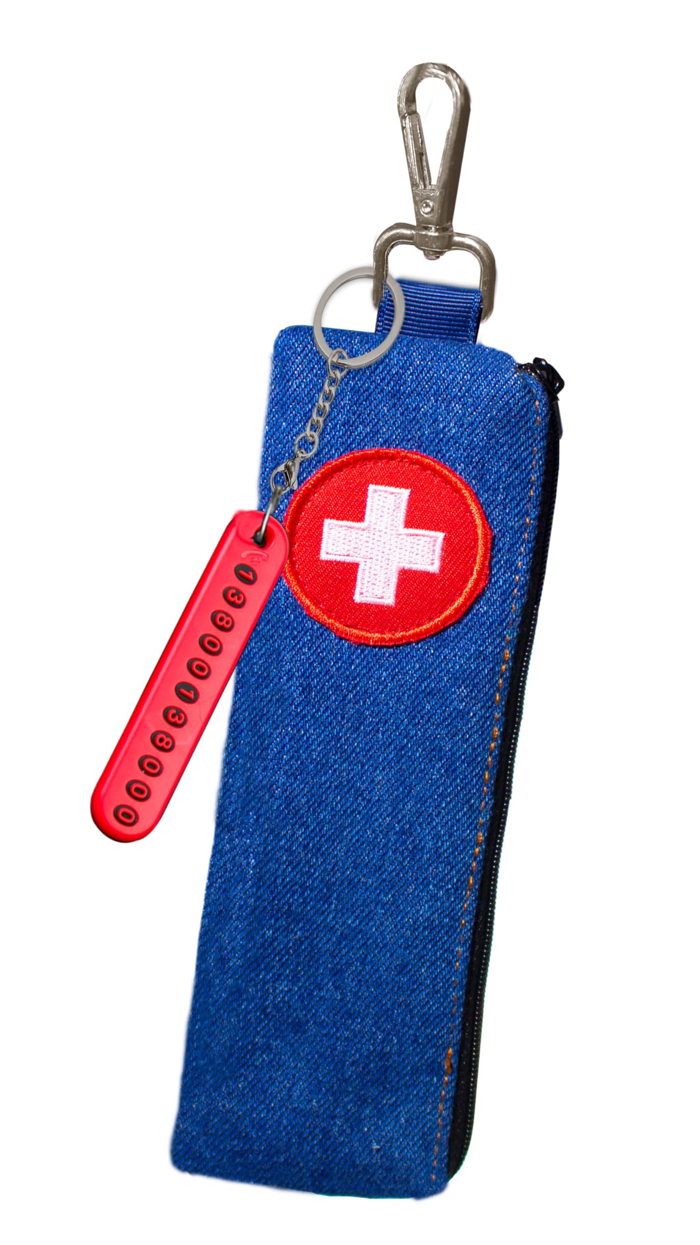 Epipen Medical Carrying Case, Shock Absorbing Travel Medication Organizer, Emergency Medical Bag for 1 EpiPens, Asthma Inhaler, Auvi-Q, Allergy Supplies (Blue)