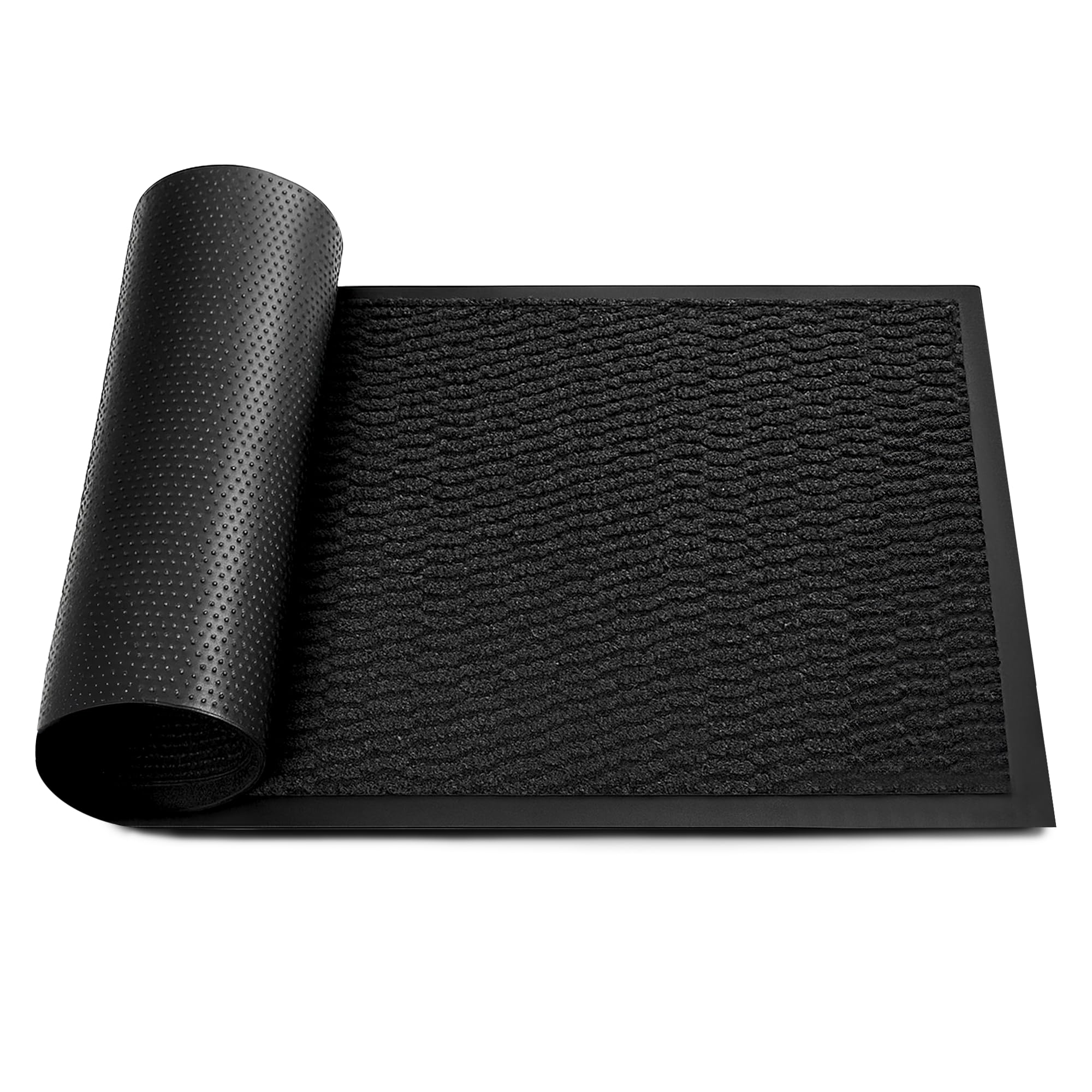 KEPLIN Dirt Catching & Water Absorbent Doormat - Non-Slip Backing, Easy Clean, Durable & Washable - PVC Bottom & Polypropylene Fiber - Indoor & Outdoor Use - All Year Round (40x60cm)
