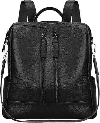 genuine leather backpack purse