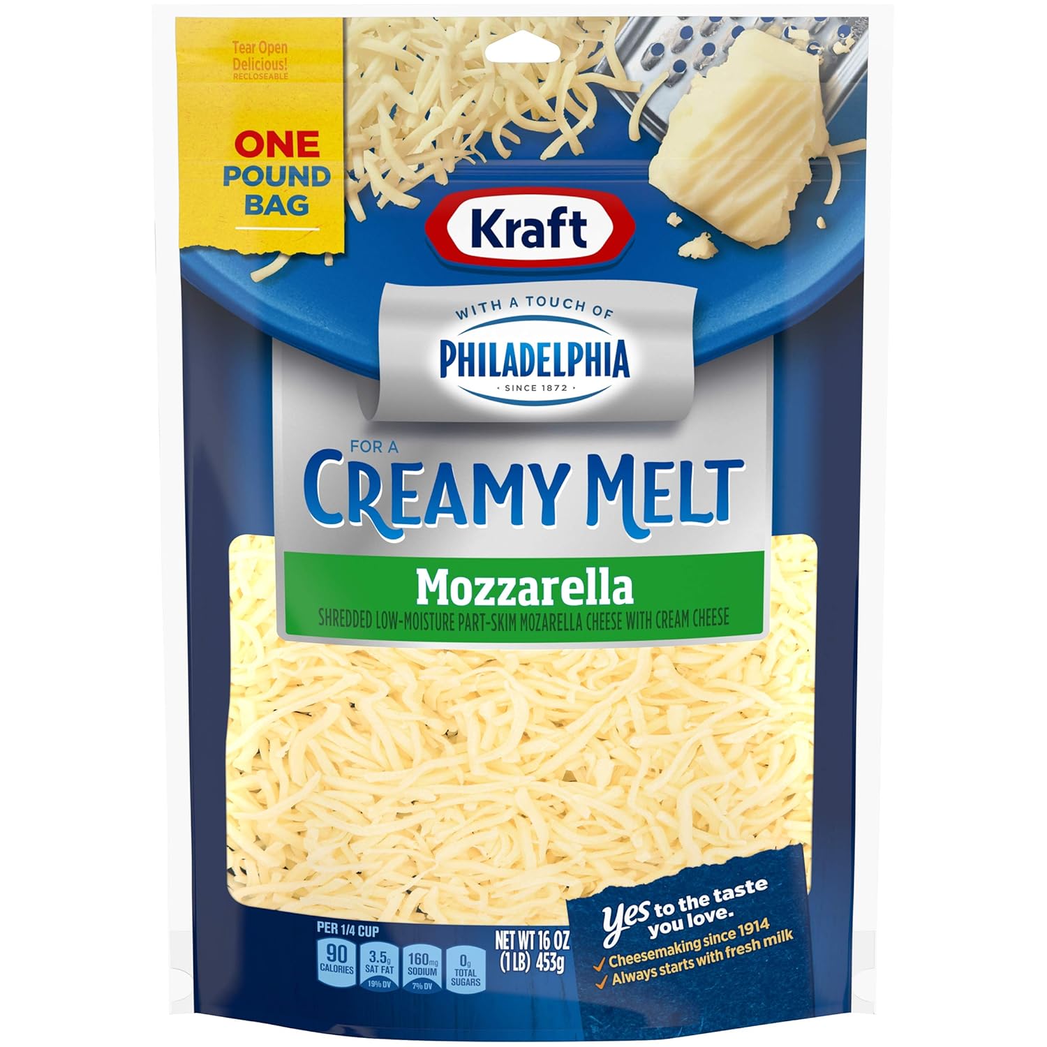 Kraft Natural Shredded Mozzarella Cheese with Philadelphia Cream Cheese