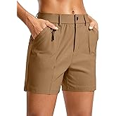 SANTINY Women's 5"/7" Hiking Golf Shorts Quick Dry Stretch Casual Work Shorts with Pockets for Women Walking Travel Summer