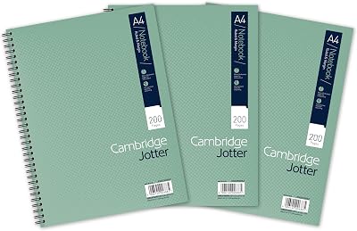 Cambridge Jotter A4 Notebook Pack 3 200 Pages 80gsm Wirebound