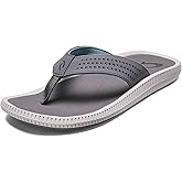 OLUKAI Ulele Men's Beach Sandals, Water Resistant Flip Flops, Arch Support & Comfort Fit, Lightweight & Durable, Enhanced Grip & Traction