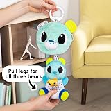 LAMAZE 3-In-1 Clip & Go Bear Baby Toy Safety Teether Black White view 3