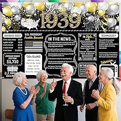 86th Birthday Black Gold Party Decoration Back in