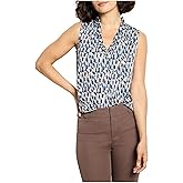 NIC+ZOE Women's Brushstrokes Ruffled Around Top