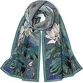 SHIROUYU 100% Mulberry Silk Women's 55”*14” Long Scarf Headscarf and Neck Scarf - Rectangular Hair Towel with Gift Packed