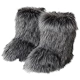 Valpeak Snow Boots for Women 2023 Furry Boots