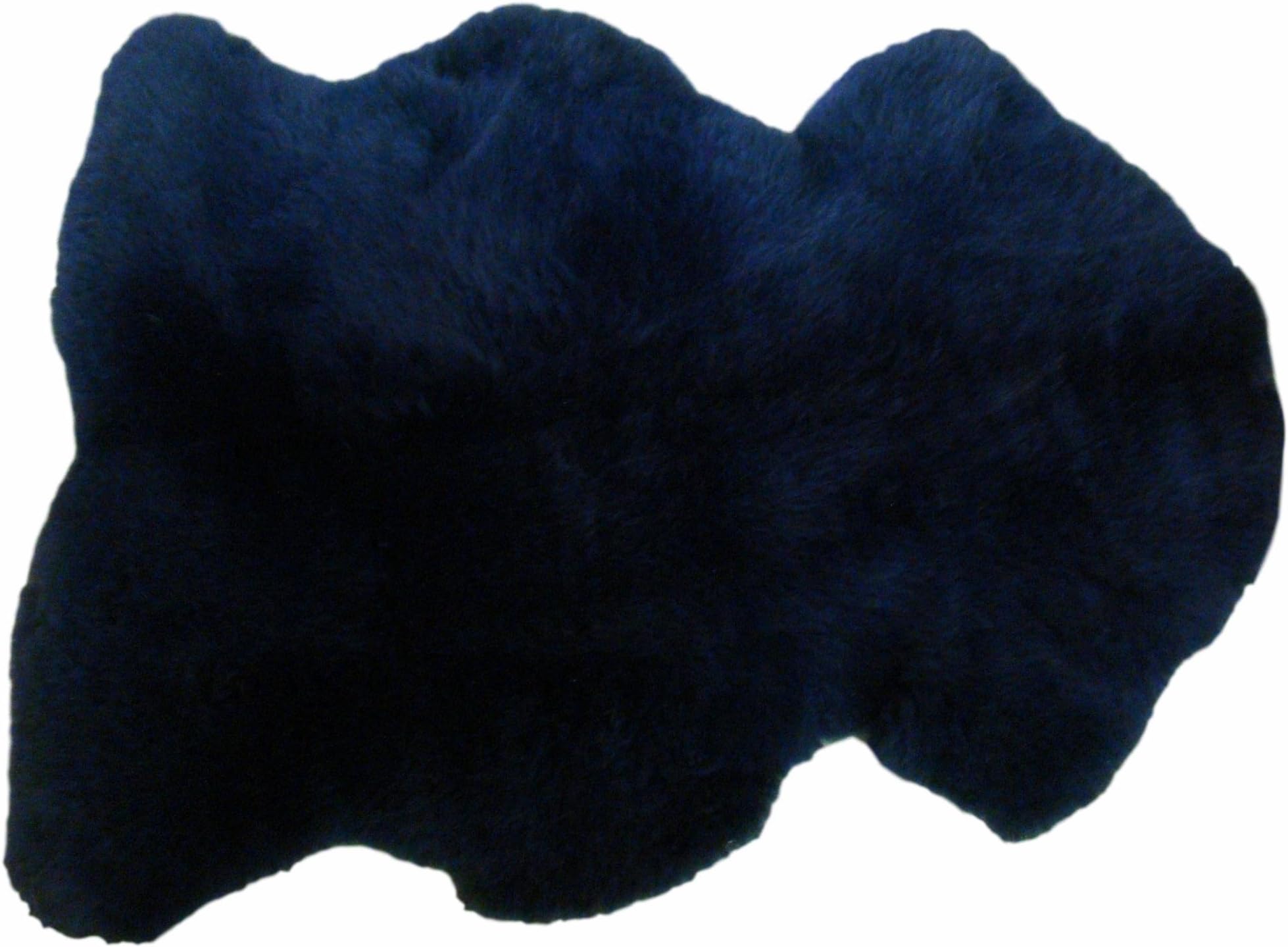 Pixieland 100% Genuine Sheepskin Rug Navy Double.