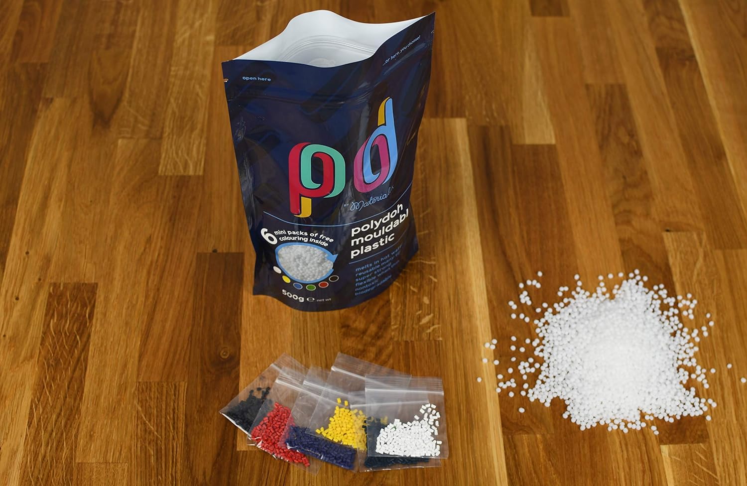 Polydoh Moldable Plastic Coloring Granules 6oz Polymorph