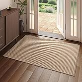 YDKGL 2x3 ft Indoor Door Mat Entryway Rug Non Slip Woven Washable Area Rugs Kitchen Mats for Floor, Front Entry Rug Entrance Doormat for Hall Porch Bathroom Kitchen Bedroom, Easy Clean, Brown 24"x36"
