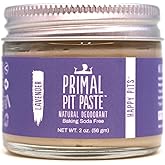 Primal Pit Paste Natural Aluminum-Free Deodorant, Baking Soda-Free, Lavender (1-Pack) | Sensitive Skin Friendly, Effective All-Day Odor Control for Women & Men, Organic Ingredients and Essential Oils