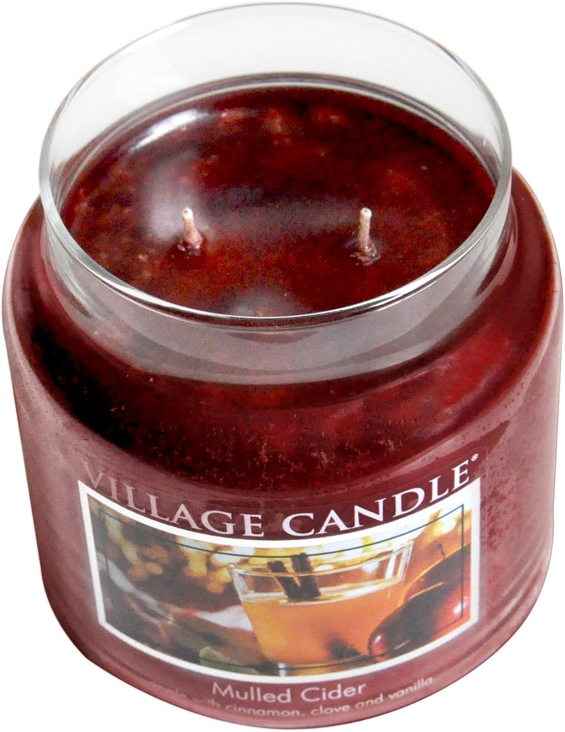 Village Candle Mulled Cider 26 oz Glass Jar Scented Candle, Large: Home & Kitchen