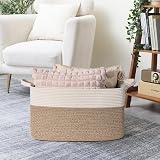 TIMEYARD Large Storage Basket 65L Cotton Rope 55x38x30 cm Laundry Toy Basket view 2
