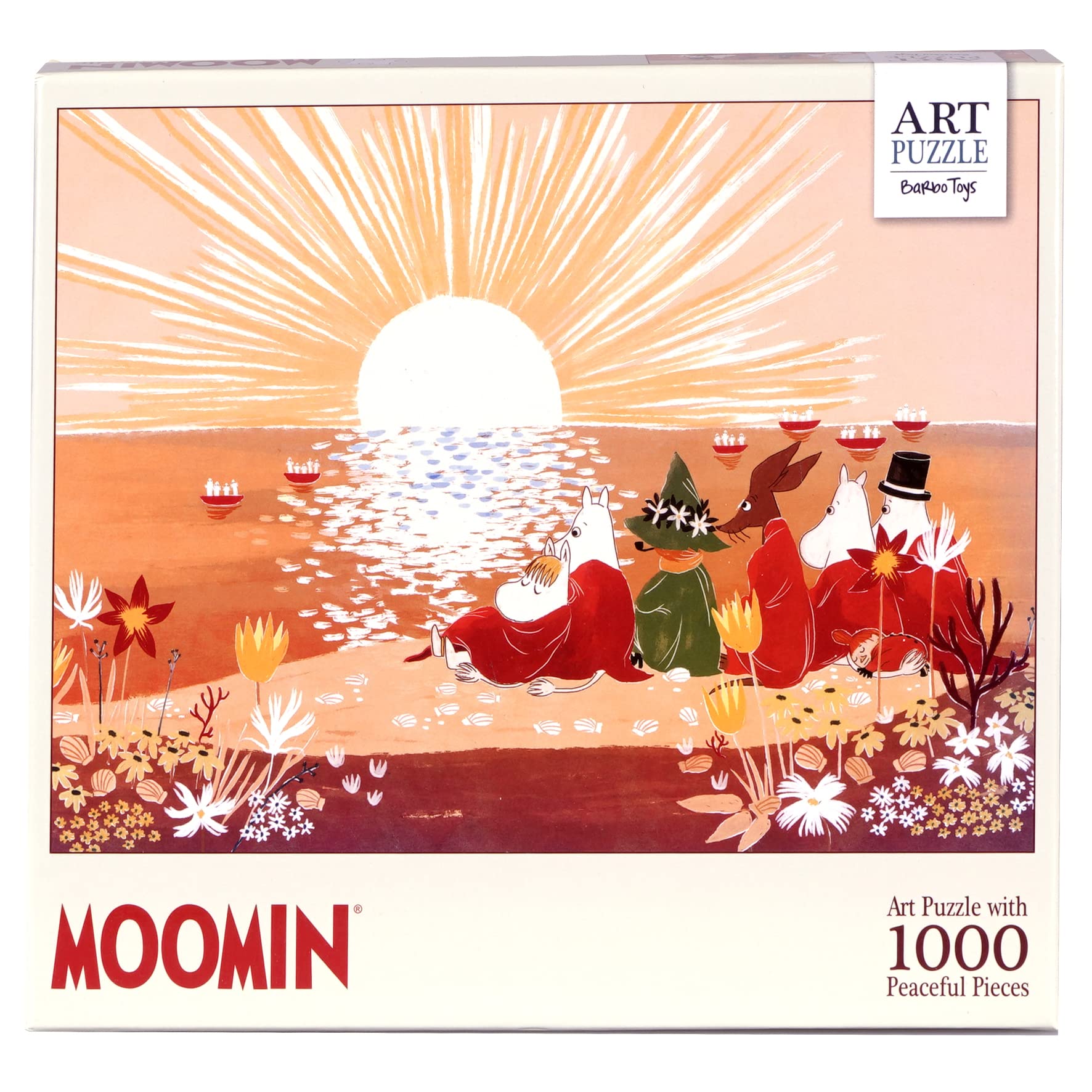 Moomin Art Puzzle - Sunset on the Beach - 1000 piece Jigsaw (Red)