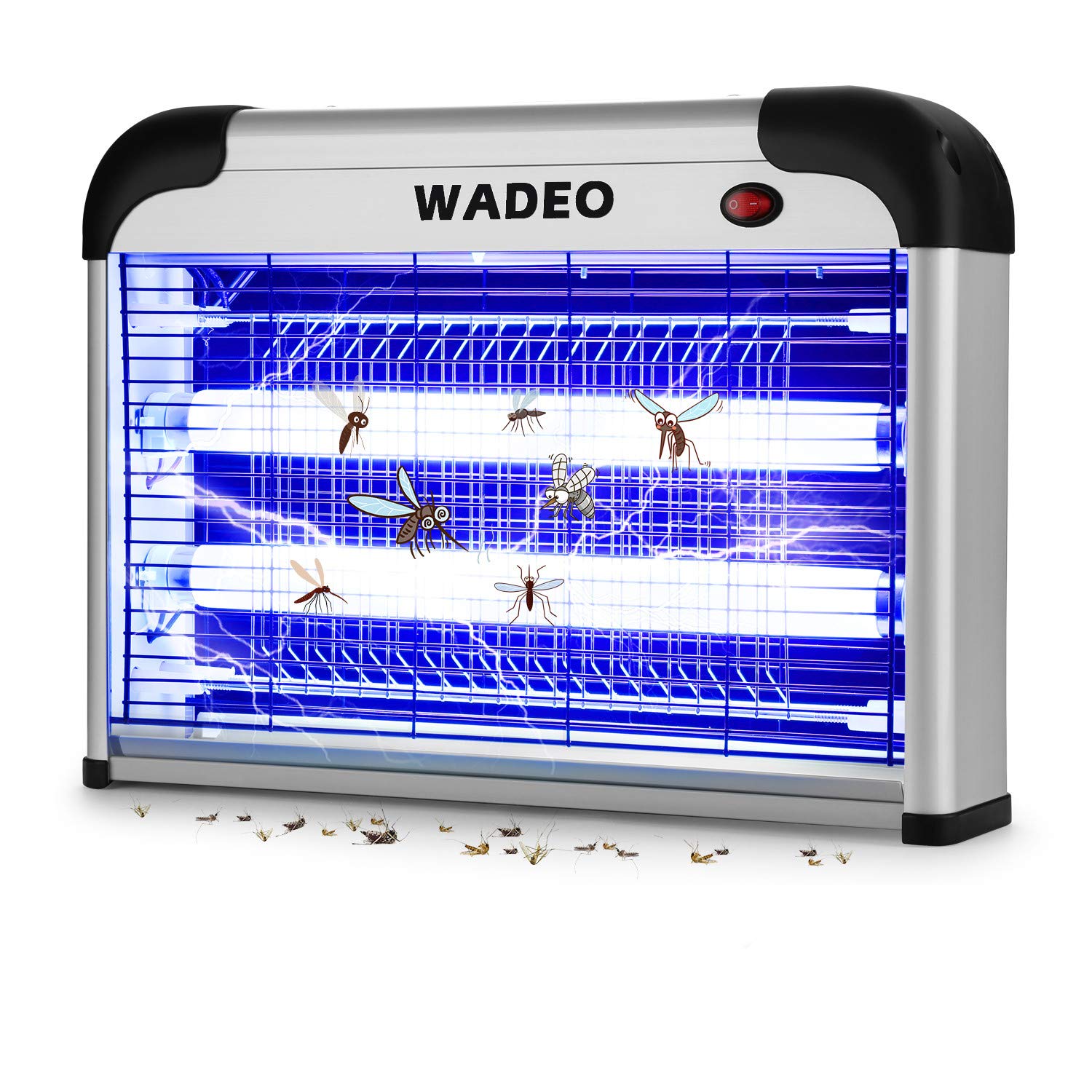 WADEO Electric Fly Killer, [20W] [Washable Tray] Mosquito, Moth, Wasp, Bug Instant Zap-to-Ash, 20W Bug Zapper for Home, Garden, Outdoor, Commercial Use