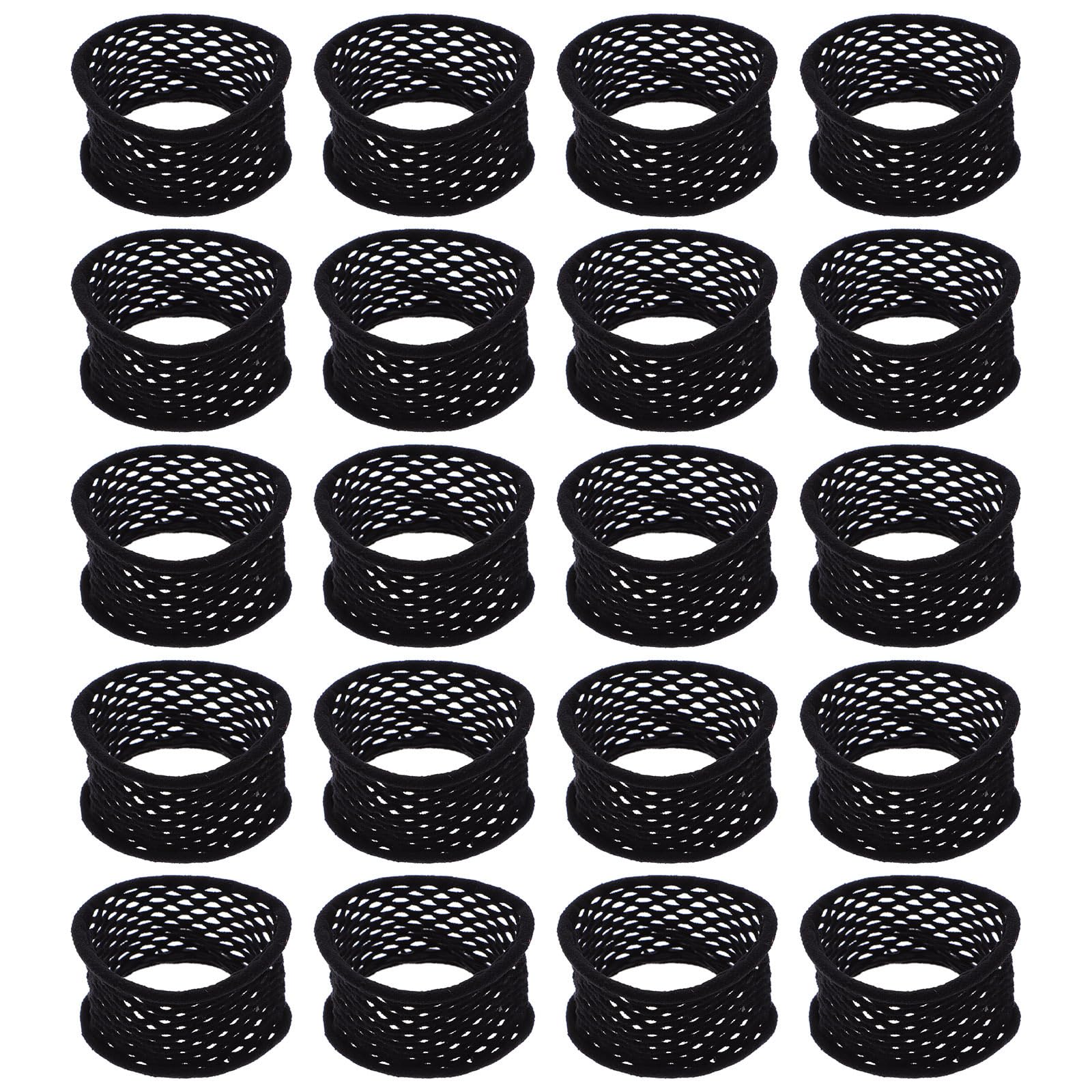 FRCOLOR 20pcs Ponytail Hair Tie Stretch Hair Tie Elastics Bands Fishnet s Thick s Ponytail Holders Elastic Scrunchy s