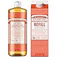 Dr. Bronner's Pure-Castile Magic Soap Liquid, Citrus, Made with Organic Oils for Body, Face, Hair, Dishes, Laundry Vegan, Natural, Non-GMO, Biodegradable, 18-in-1 Multi-Use - Tea Tree, 32oz + Refill