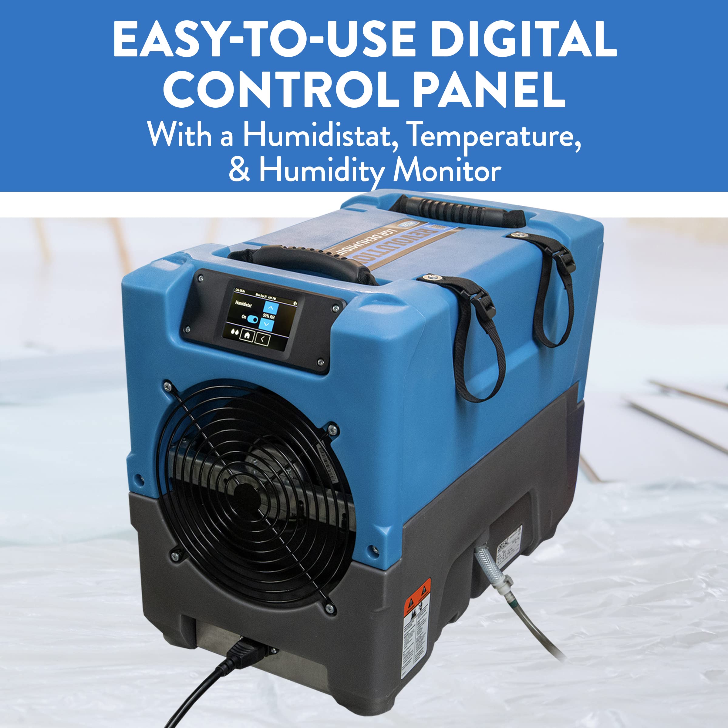 Dri-Eaz Revolution LGR Commercial Dehumidifier with Pump, 17 Gallon, Industrial, Compact Dehumidifier