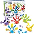 Learning Resources Fine Motor Peacock Pals - 5 Pieces, Ages 18+ months Toddler Learning Toys, Fine Motor and Sensory Toys