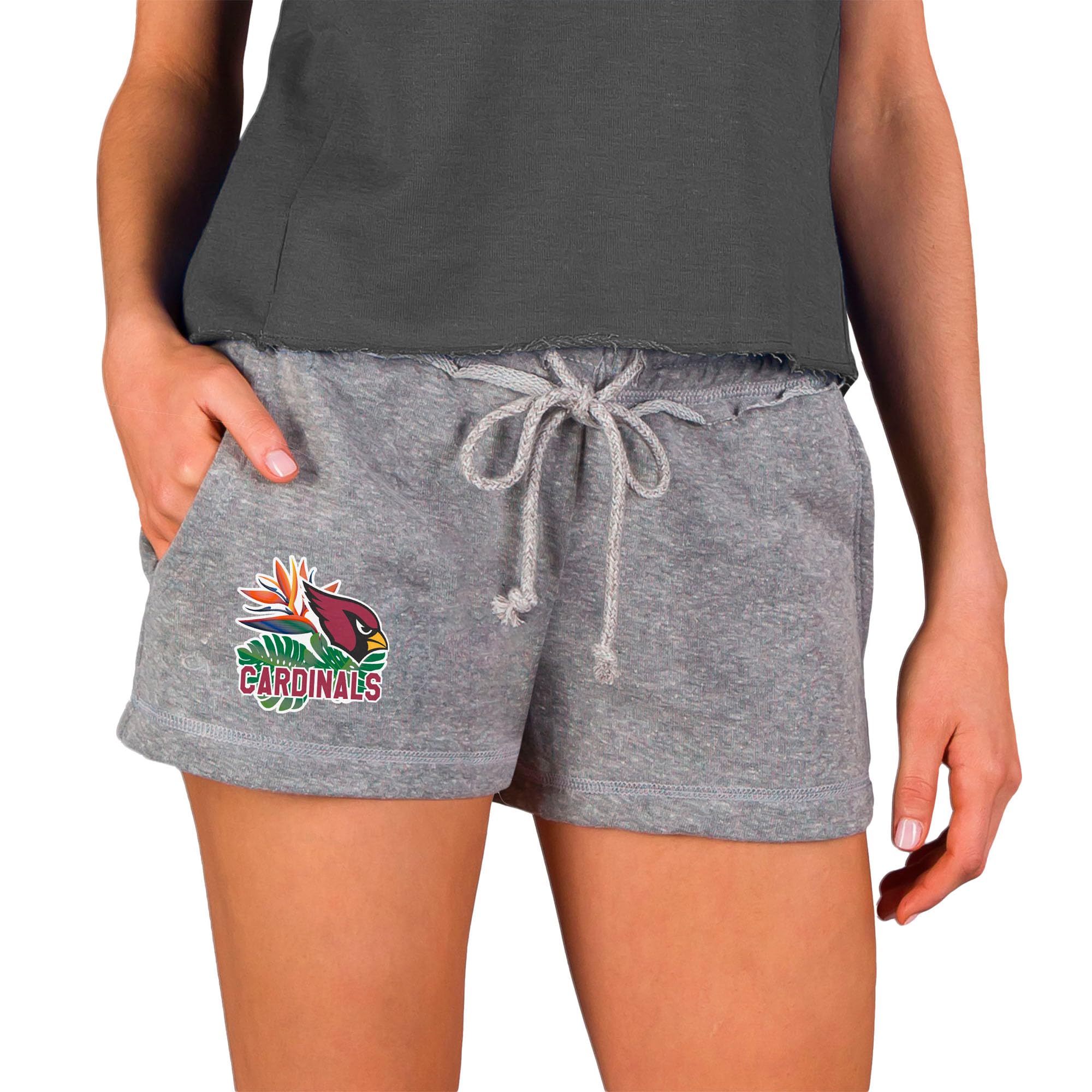 Photo 1 of **SIMILAR**Concepts Sport Women's Gray Arizona Cardinals Mainstream Terry Shorts