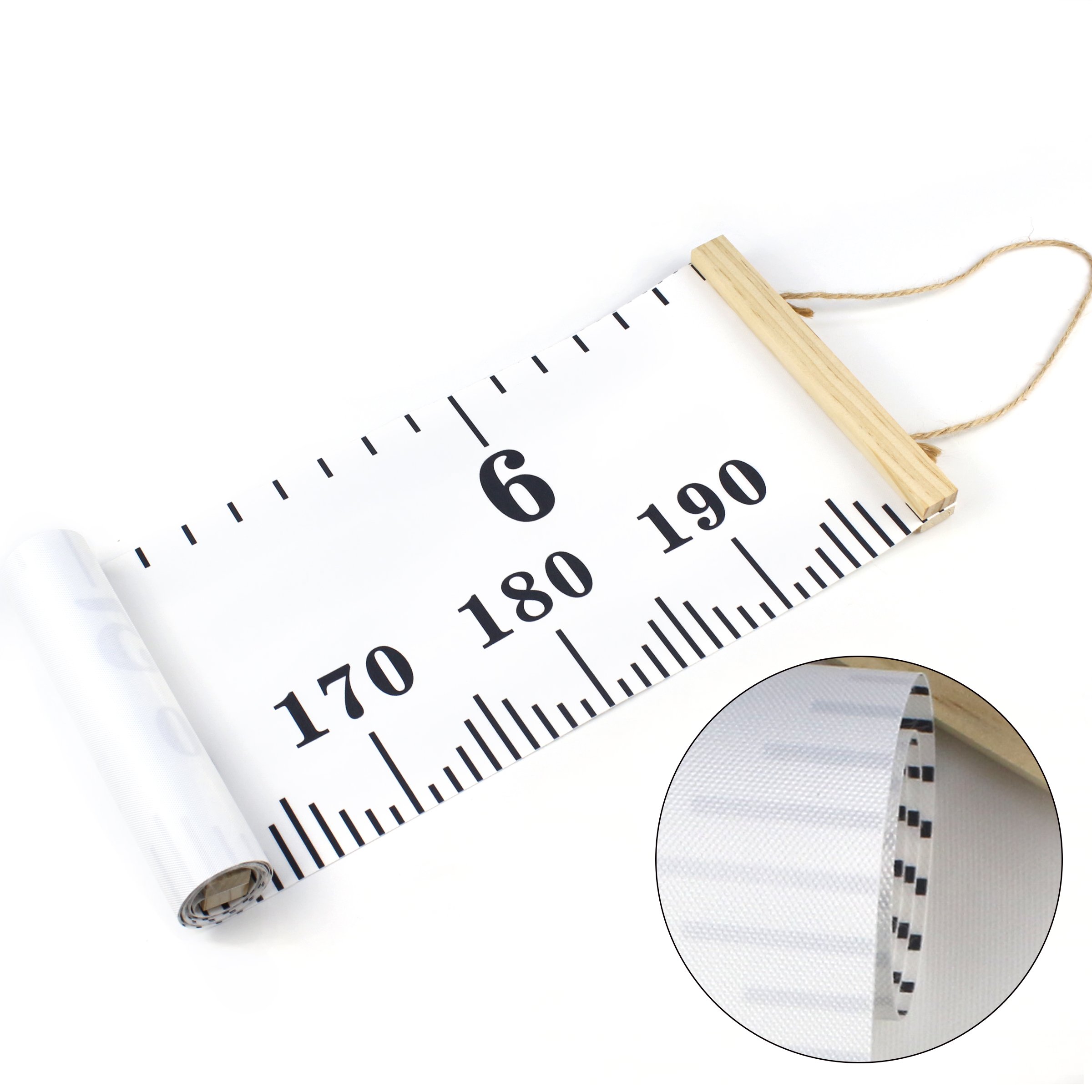 BestMall Baby Growth Chart Canvas Wall Hanging Measuring Rulers for