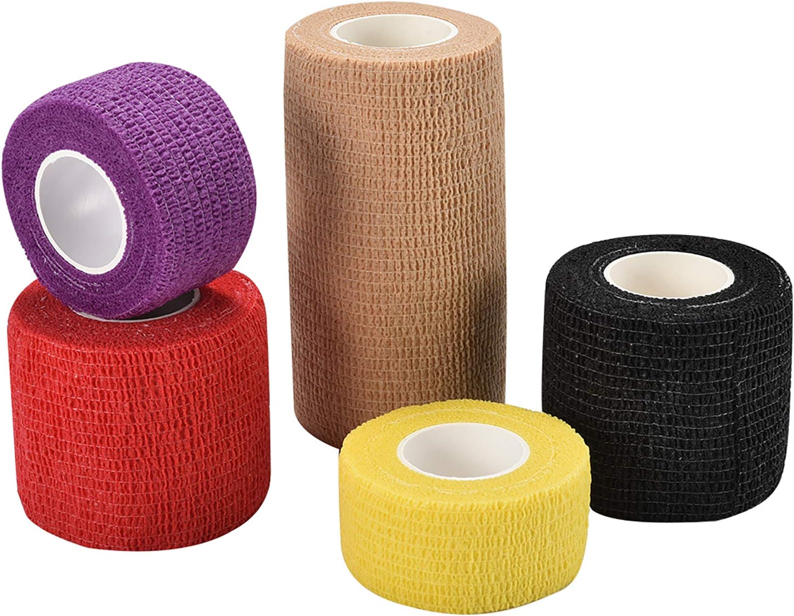 Jalan Self Adherent Bandage, Pet Vet Wrap bulk stretch Tape for Wrist, Ankle Sprains & Swelling, Assorted Color