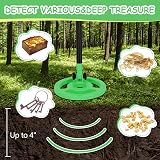 OMMO Kids Metal Detector Adjustable Stem LCD 6" Waterproof Coil Green view 3