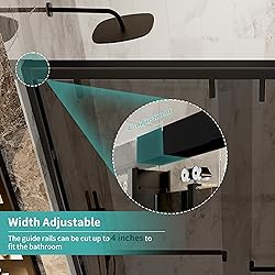 62-66" W x 76" H Semi-Frameless Double Sliding