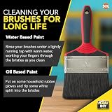 SOL 2pk 4 Inch Paint Brushes – Wide Paint Brush for Walls Decking Fences view 5
