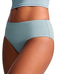 CRZ YOGA Bikini Bottoms for Women Mid Rise Full