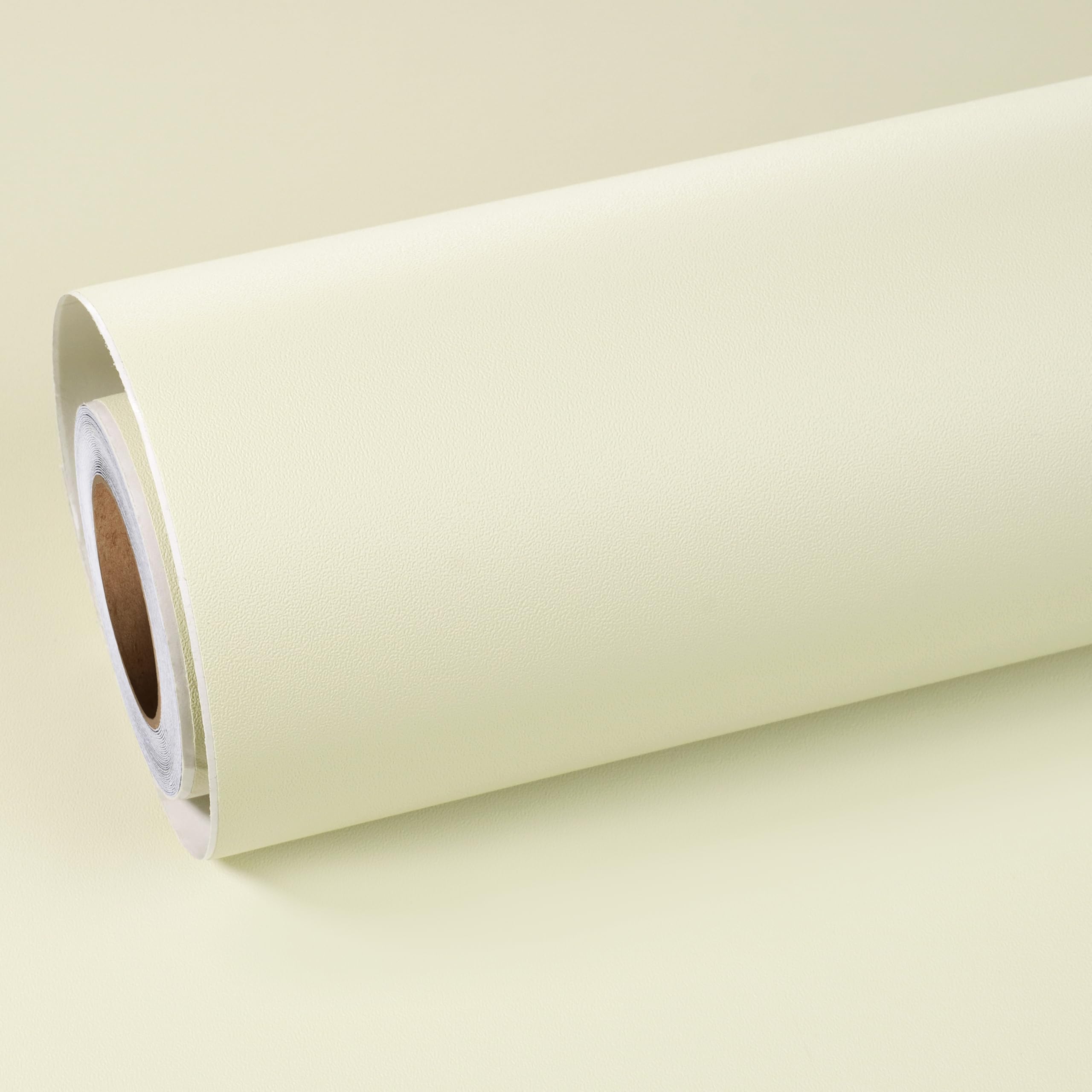 ReWallpaper Cream Beige Wallpaper Sticky Back Plastic Roll for Furniture Peel and Stick Wallpaper Bedroom Beige Plain Vinyl Wrap for Kitchen Cupboards Matt Waterproof Contact Paper 40cm×3m