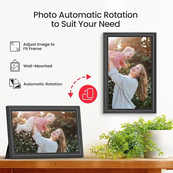 64GB 15.6″ FRAMEO DIGITAL PICTURE FRAME WIFI, LARGE ELECTRONIC PHOTO FRAMES 1920 X 1080 IPS FHD TOUCH SCREEN, SEND PHOTOS FROM YOUR PHONE FROM ANYWHERE, BEST GIFTS FOR PARENTS AND GRANDPARENTS