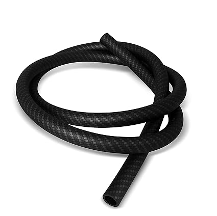 mysale24.de Shisha Wasserpfeifen Schlauch | Silikon Soft-Touch Carbon Design | Silikonschlauch für Wasserpfeife | ca. 1,50 cm