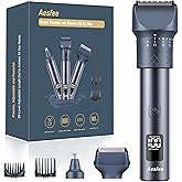Beard Trimmer and Clippers Set for Men with Foil Shaver, Professional 3-IN-1 Mens Shaving Fades Kit with Nose Trimmer, IPX7 Waterproof Wet/Dry, Precise Dial Adjustable 20 Settings, USB-C Rechargeable