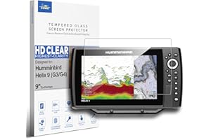 INNOSURE Premium Tempered Glass Screen Protector designed for Humminbird Helix 9 Fish Finder G3/G4 9 Inch Touchscreen Accesso