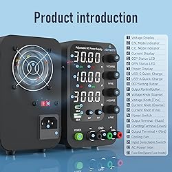 Jesverty DC Power Supply Variable, 0-32V 0-10A
