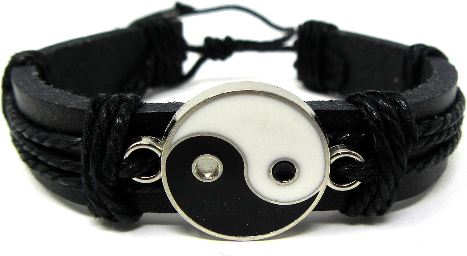 Yin Yang Leather Bracelet Yin Yang Bracelet Taichi Symbol Tao Bracelet Feng Shui