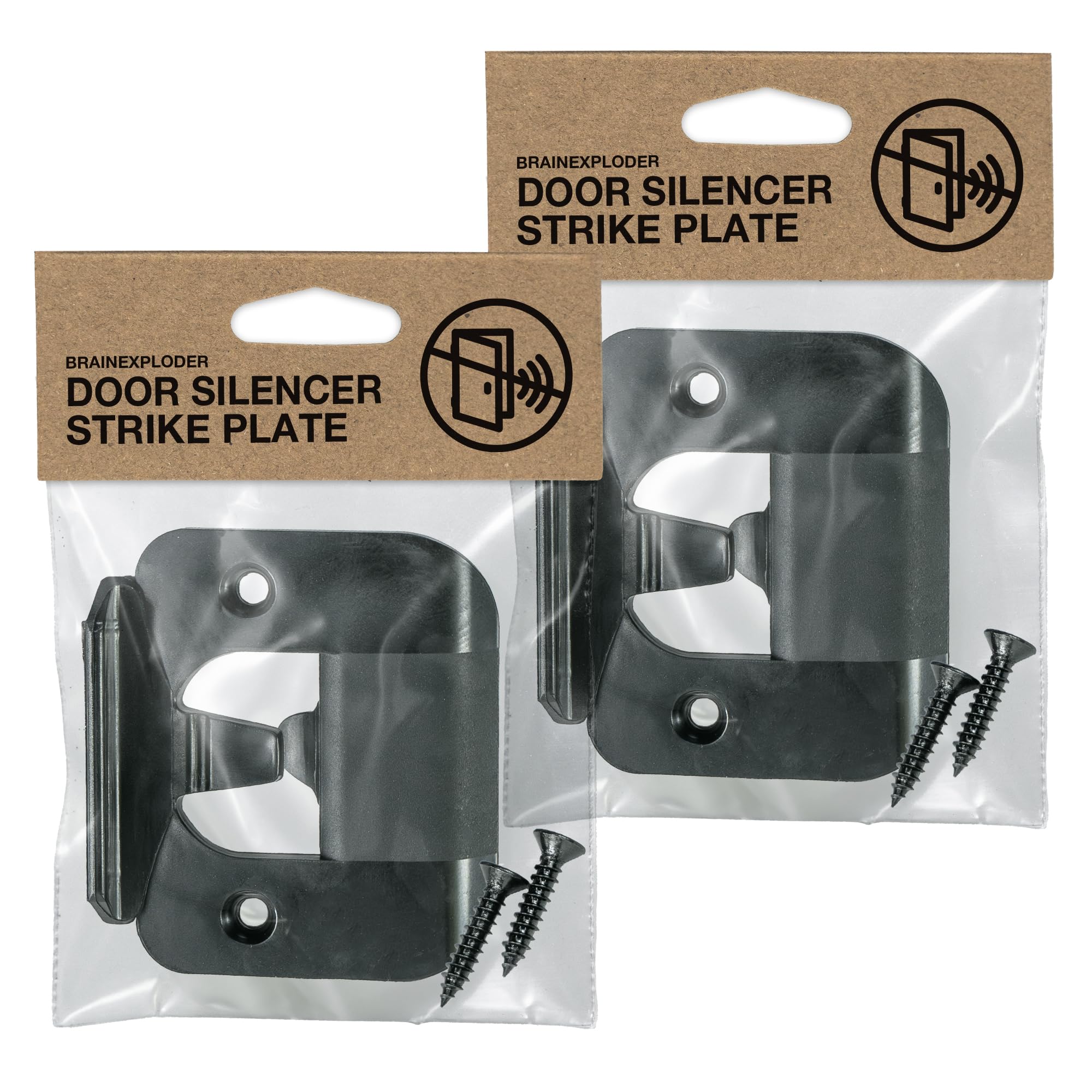 Photo 1 of BrainExploder Door Silencer Strike Plate - Flexible, Noise Eliminating Fix for Loud Latches, Fits with No Modifications, Stops Slamming, Perfect for Nursery, Bedroom, Sleepers, Auditory IssuesLPNPMEQ6464171
