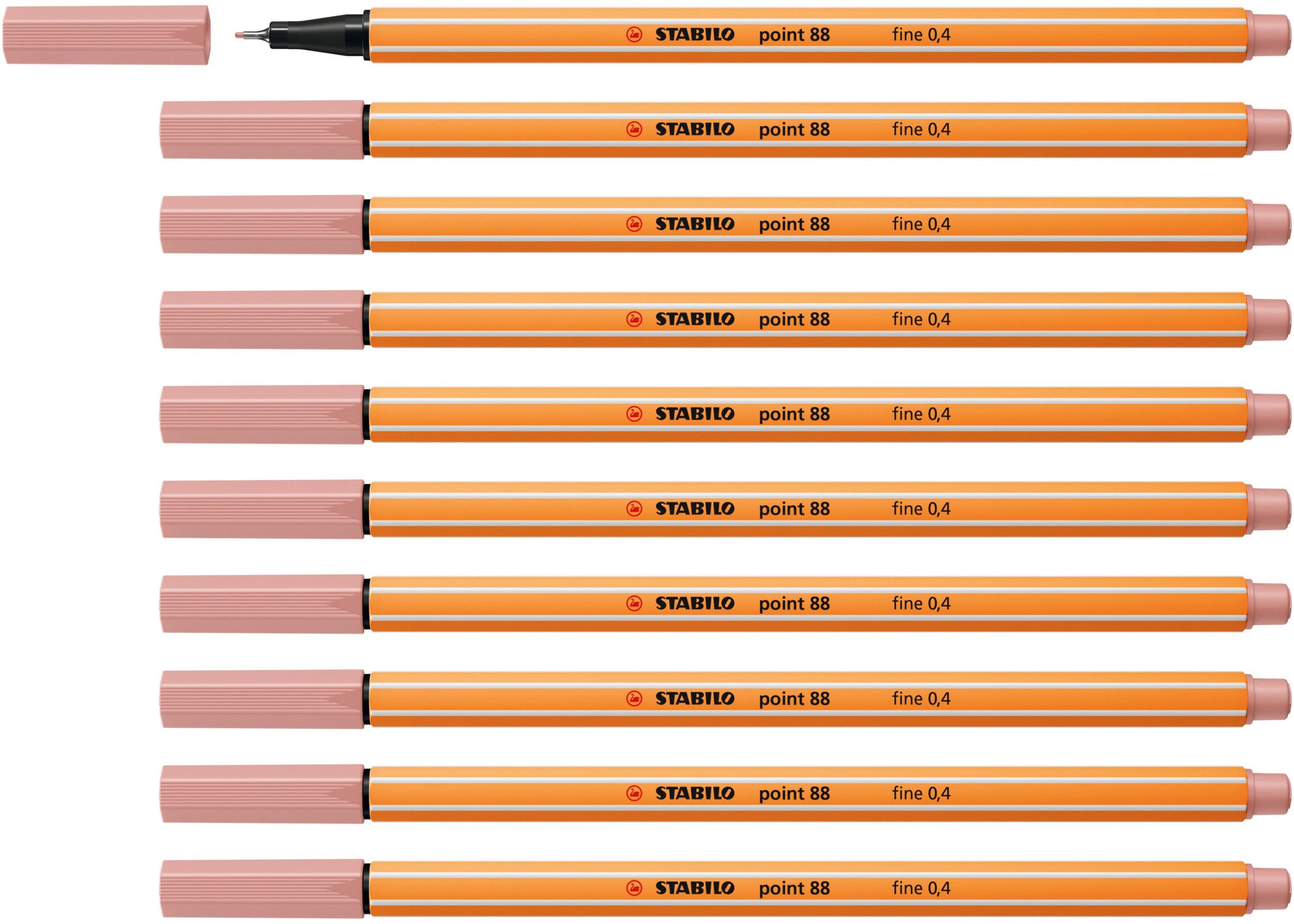 STABILO point 88 - Fineliner - Pack of 10 - Blush
