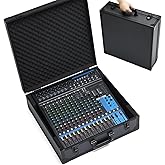 YDEPLVEO Mixer Case for Yamaha MG16XU/ MG20XU | Protective Hard Shell Carrying Storage Gig Bag Case for Mackie ProFX16V3 / Tascam Model 16 with EVA Foam | Fits Mixer Size up to 19.7’’ X 17.4" X 5.2"