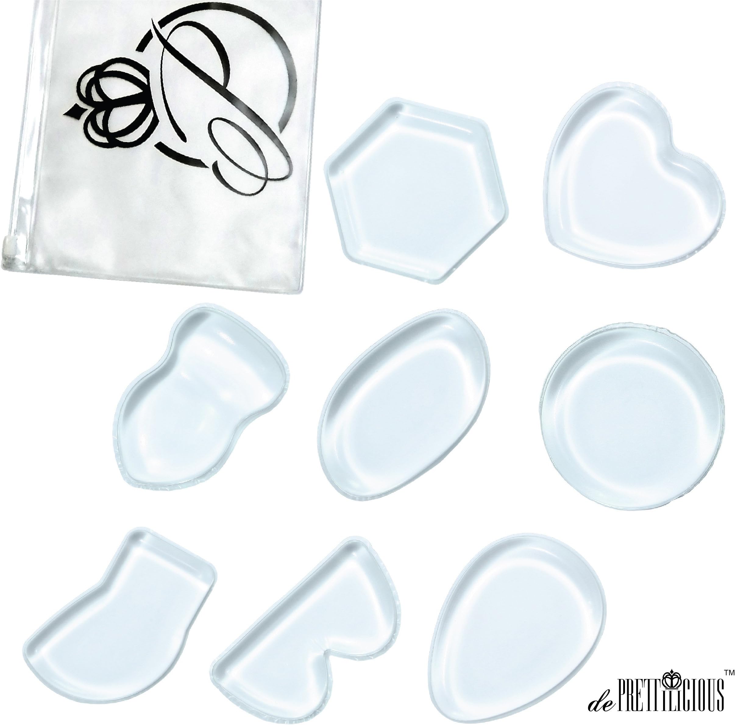 CLEARANCE SALES NOW! de Prettilicious 8 pcs Silicone Makeup Blender Sponge. FREE MAKEUP POUCH and BEAUTY E-book.