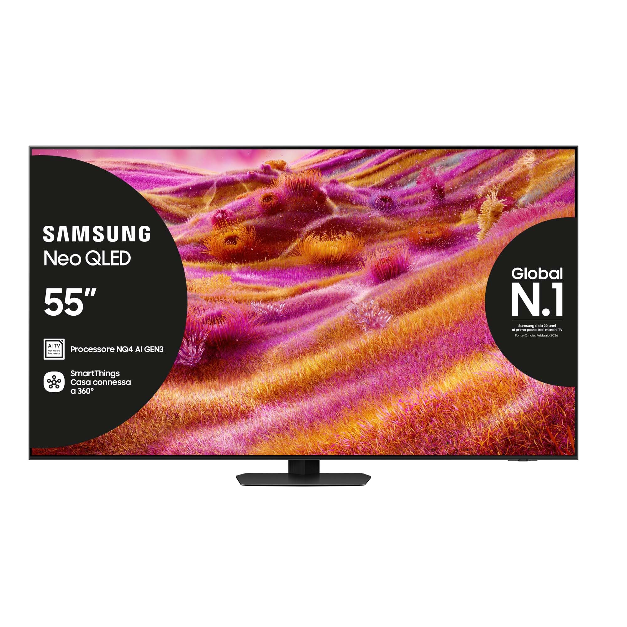 Samsung Smart TV 55'' QE55QN94FATXZT Neo QLED 4K Mini LED, NQ4 AI Gen3 Processor, 4K AI Upscaling Pro, Glare Free, Motion Xcelerator 165Hz, Dolby Atmos & OTS+, NeoSlim Design, 2025