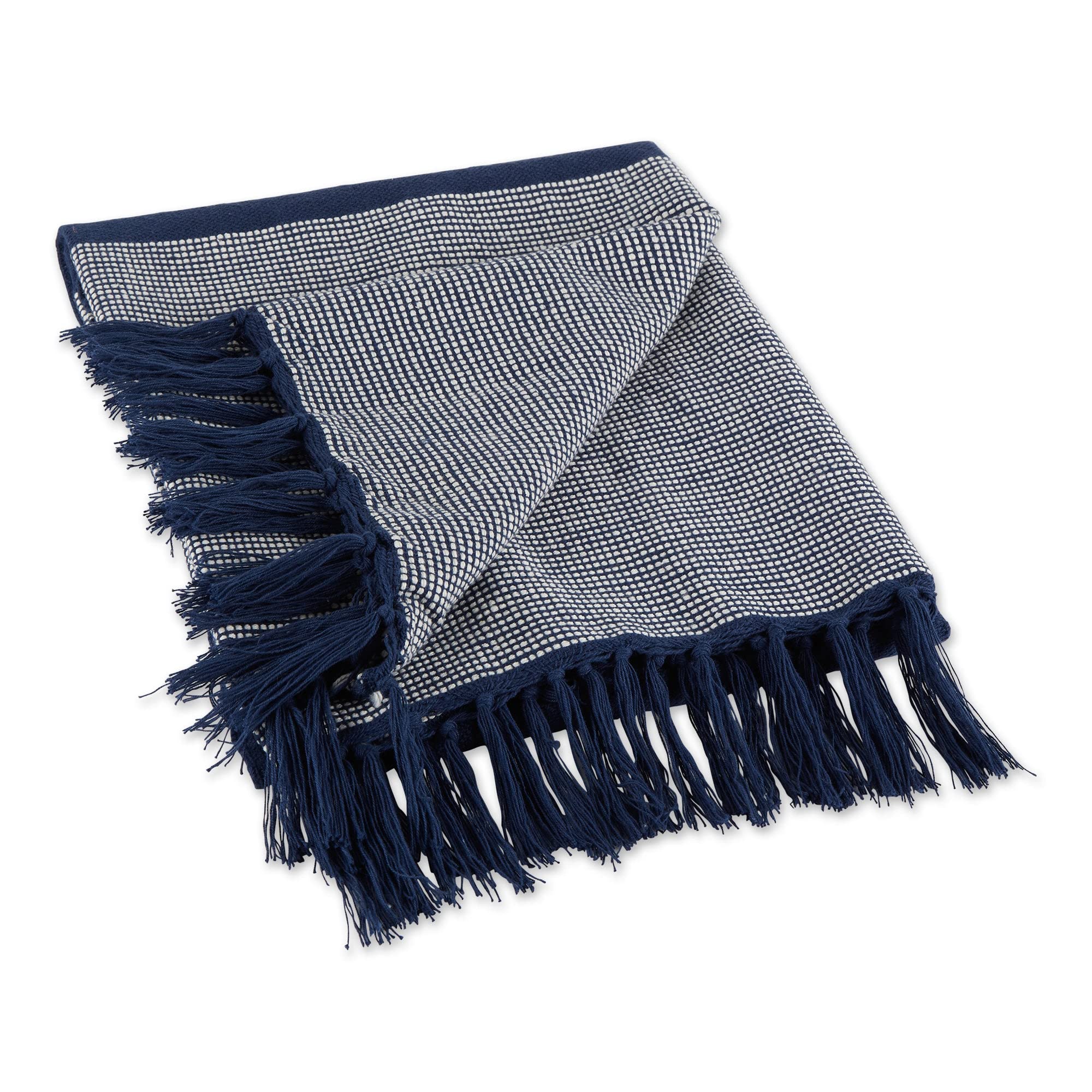 Photo 1 of DII Striped Throw Collection Urban Cityscape Border, Navy