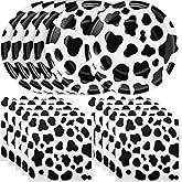 Cow Print Party Supplies,60PCS Cow Print Set-30 Cow Print Plates and 30 Cow Print Napkins,Cow Print Disposable Tableware for Baby Shower Farm Animal Theme Parties Cow Themed Birthday Party Decoration