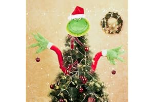 KIMOOGARDEN 3pcs Elf Christmas Tree Decorations - Elf Head, Arms and Legs for Christmas Tree, Stole Christmas Elf Stuffed Leg Stuck Xmas Tree Topper Garland Ornaments (2 * Elf Arm + 1 * Elf Head)