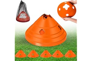 ShinyRelief Jumbo Disc Cones Jumbo Soccer Cones with Mesh Bag Giant Large Agility for Soccer Training Adult Sports